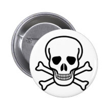 Skull and cross bones buttons