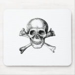 Skull and Cross Bones - Grey Mousepads
