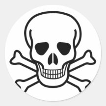 Skull and cross bones stickers