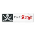 skull and cross bones, Yes I , Arrgh bumper stickers