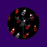 Skull and Crossbone Poison Bottles wall clocks