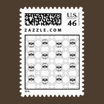 Skull And Crossbone Postage Stamp