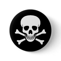Skull and Crossbones Button