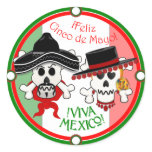 Skull and Crossbones Cinco de Mayo sticker