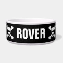 Skull and Crossbones pet bowls