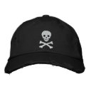 Skull And Crossbones Embroidered Cap embroidered hats