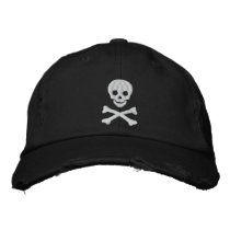 Skull And Crossbones Embroidered Cap embroidered hats by Libertymaniacs Skull And Crossbones Embroidered Cap embroidered hats