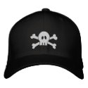 Skull and Crossbones embroidered hats by SpacetimeSix Skull and Crossbones embroidered hats