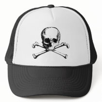 Skull and Crossbones Foam Cap hats