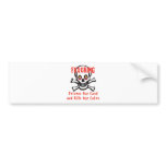 skull and crossbones fracking warning bumper sticker