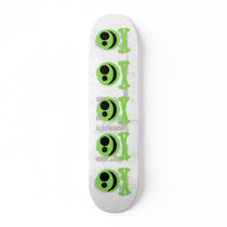Skull and Crossbones. Green and Black. Skateboards
