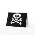 Skull and Crossbones Greeting Card card