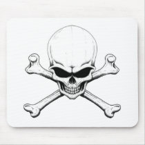 skull and crossbones mousepad
