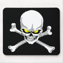Skull and crossbones mousepad