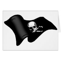 Skull and crossbones Pirate flag cards