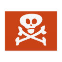 Skull and Crossbones Postcard postcard