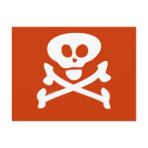 Skull and Crossbones Postcard