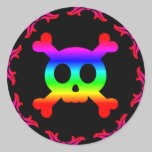 Skull and Crossbones Rainbow Sticker stickers