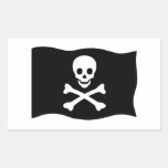 Skull and Crossbones Rectangular Sticker
