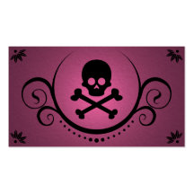skull and crossbones sophistications business card template