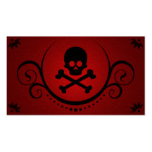 skull and crossbones sophistications business card template