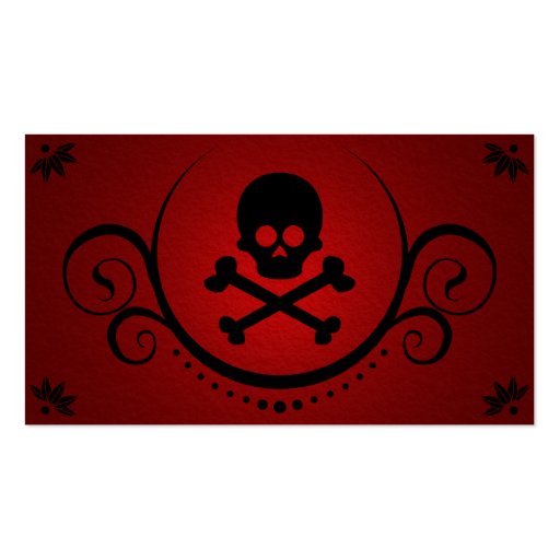 skull and crossbones sophistications business card template (front side)