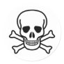 skull and crossbones round stickers
