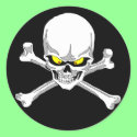 Skull and crossbones stickers