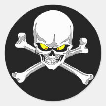 Skull and crossbones stickers