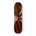 Skull and Crossbones w/Red Sky Background skateboards