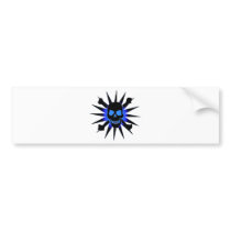 Skull and Crossbones with Starburst bumper stickers