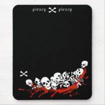 skull and crossed bones mousepads