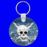 Skull and Crossed Kings Keychain