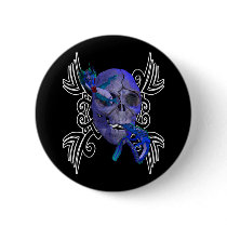 Skull and Dragon Tattoo Button