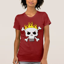 Skull and flames women's t-shirt t-shirts