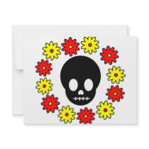 Skull and Flowers Invitation