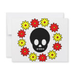 Skull and Flowers Invitation