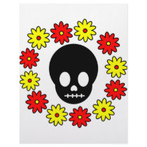 Skull and Flowers letterhead