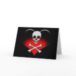 Skull and Heart Valentines Card