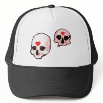 Skull and Hearts Hat by brev87 Skull and Hearts Hat