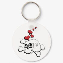 Skull and Hearts keychains