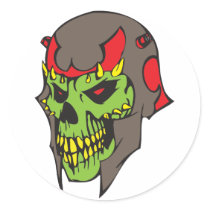 Skull and Helmet stickers by emonation Skull and Helmet stickers