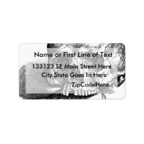 Skull and Jawbones Vintage sketch Custom Address Labels
