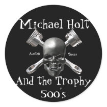 Skull and Pistons sticker