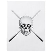 Skull and Pool Cues flyers