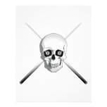 Skull and Pool Cues Letterhead Template