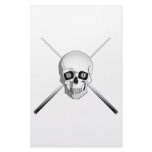 Skull and Pool Cues Custom Stationery