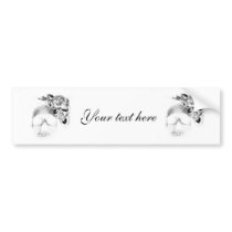 Skull and roses bumper sticker