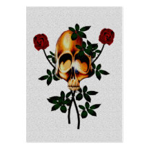 Skull and Roses Business Card