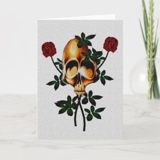 Skull and Roses card